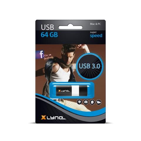Wave USB 3.0 64GB, USB 3.0 (3.1 Gen 1) , Type-A, Cuffia, Nero, Bianco - Foto 1